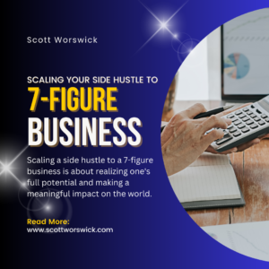 Read more about the article Scaling Your Side Hustle to 7-Figure Business: Provide practical advice and actionable tips for transforming a part-time passion project or side hustle into a full-fledged seven-figure income stream, empowering aspiring entrepreneurs to turn their dreams into reality